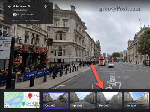 Auswählen älterer Street View-Bilder in Google Maps