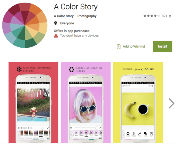 eine Farbgeschichte App
