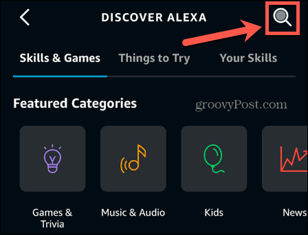 Alexa-Suchfähigkeiten