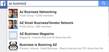 Facebook-Suche nach Gruppen