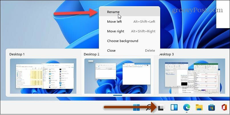 Virtuelle Desktops umbenennen Windows 11