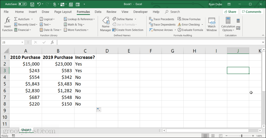 mit der if-Funktion in Excel