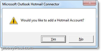 Fügen Sie mithilfe des Connector-Tools ein Hotmail-Konto zu Outlook hinzu