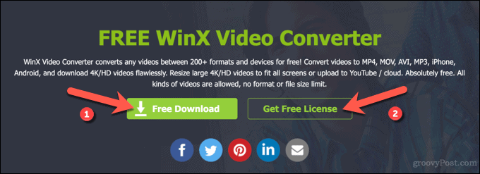 Herunterladen von WinX Video Converter