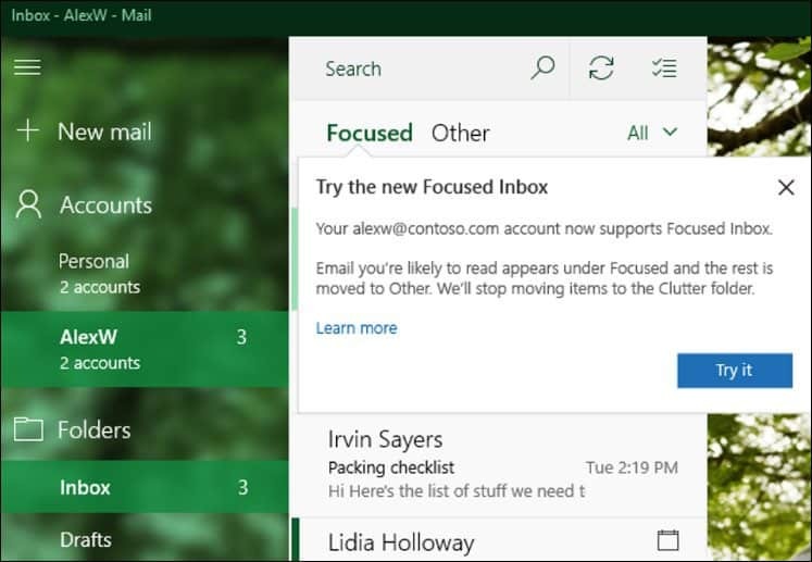 Microsoft startet große Updates für Windows 10 Mail- und Kalender-Apps