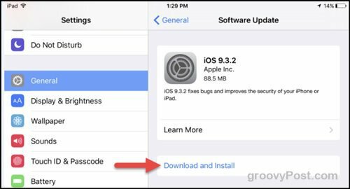 Apple iOS 9.3.2 Update Sicherheitspatch