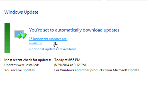 Windows Update hängt unter Windows 7