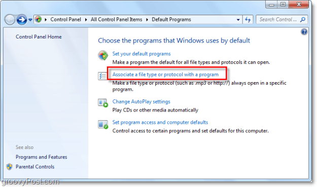 Ändern der Dateizuordnungen in Windows 7