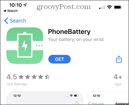 Installieren Sie die PhoneBattery-App aus dem App Store