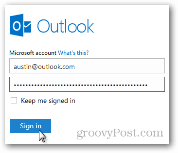Outlook.com E-Mail-Login
