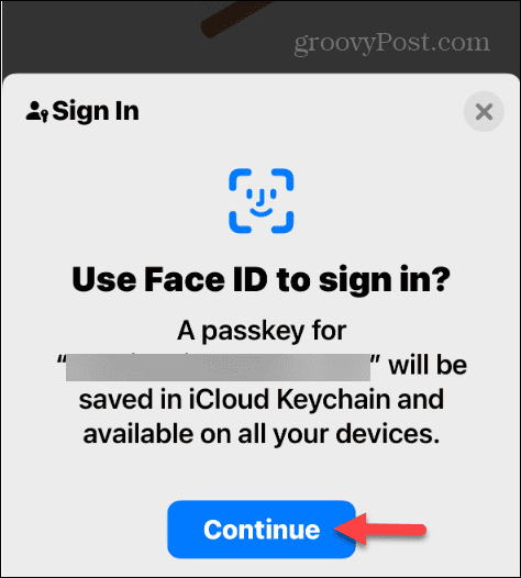 Verwenden Sie weiterhin Face ID und melden Sie sich mit Passkeys an