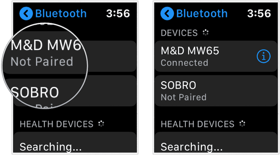 Apple Watch Bluetooth-Kopplung