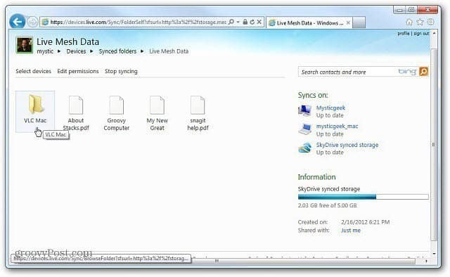 Windows Live Mesh 2011 für Mac: Erste Schritte