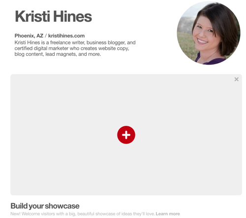 Finden Sie heraus, ob Sie über die Pinterest Showcase-Funktion verfügen.
