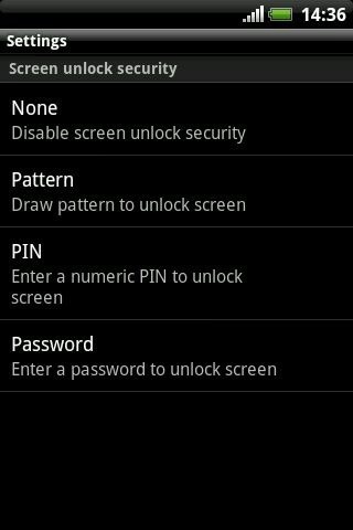 Sicherheitsschloss Android