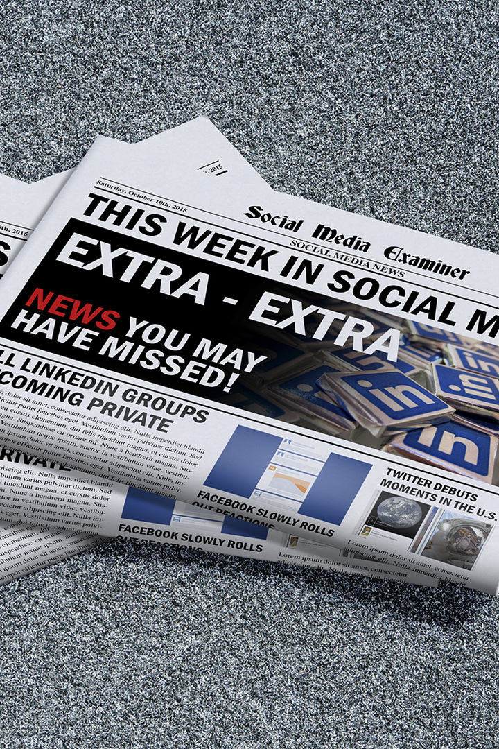 Social Media Prüfer wöchentliche Nachrichten 10. Oktober 2015