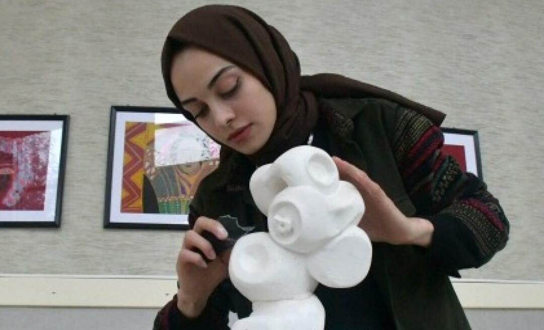 Eine Auszeichnung des Kulturministeriums an Emine Erdağ, die ihre Reise mit der Malerei begann und mit der Bildhauerei fortsetzte!
