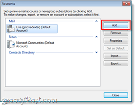 Fügen Sie Windows Live Mail ein E-Mail-Konto hinzu