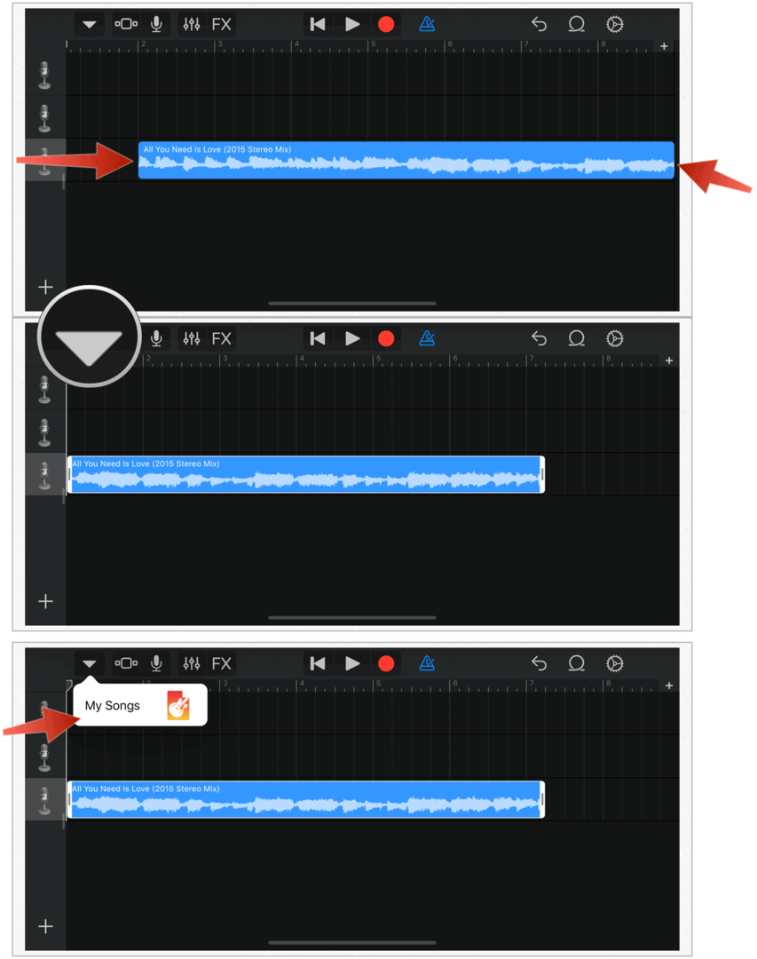 GarageBand meine Songs