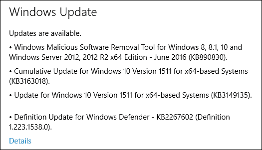 Neues Windows 10-PC-Update KB3163018 Build 10586.420 verfügbar (auch mobil)