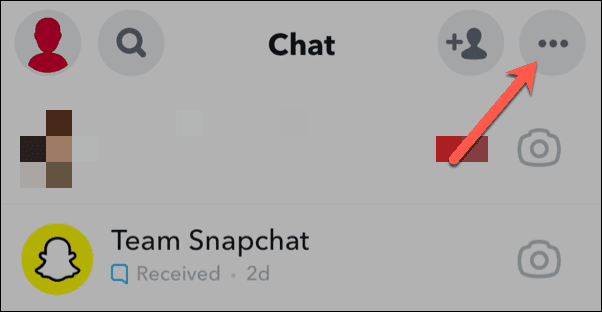 Snapchat-Menüsymbol