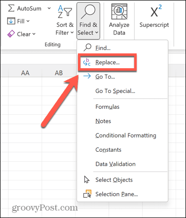 Excel ersetzen