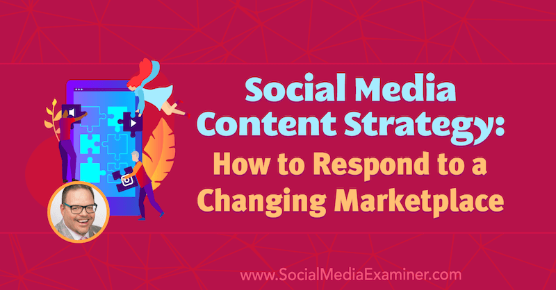 Strategie für Social Media-Inhalte: So reagieren Sie auf einen sich ändernden Marktplatz mit Erkenntnissen von Jay Baer im Social Media Marketing Podcast.