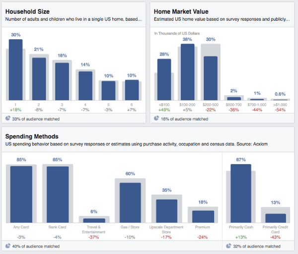 Facebook Publikum Einblicke Haushaltsausgaben
