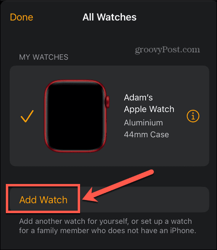 Apple Watch Uhr hinzufügen