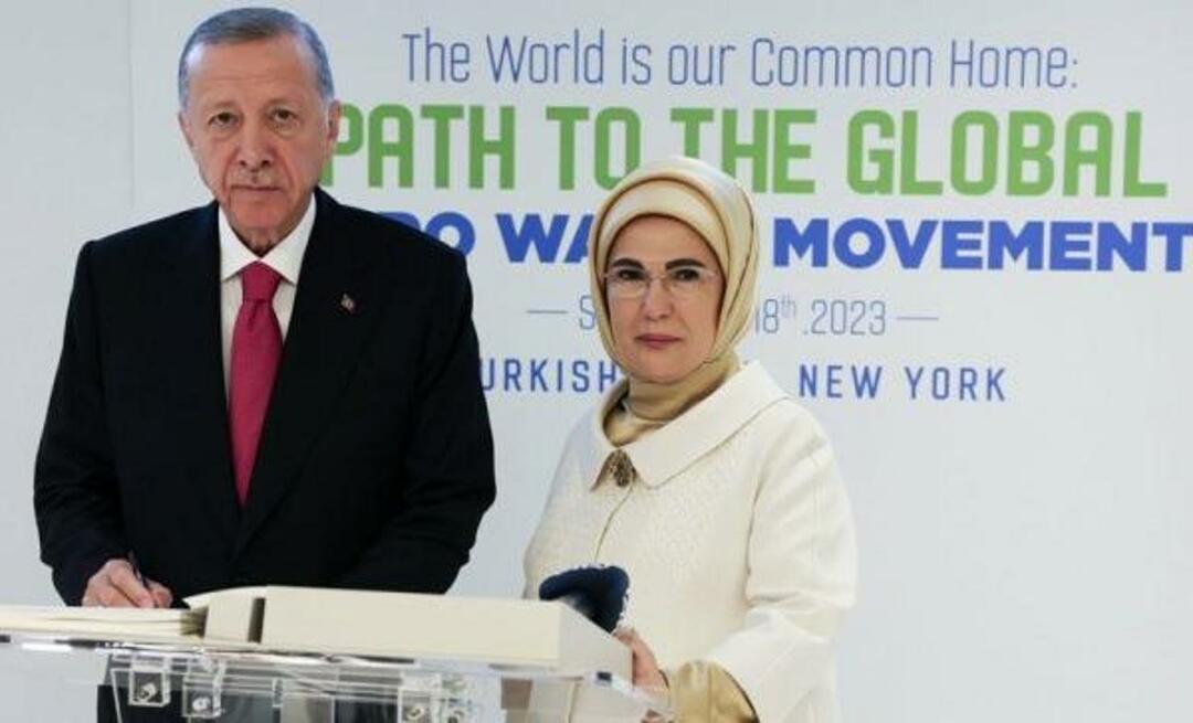 Eine Geste von Präsident Erdoğan, der als erster die „Zero Waste Goodwill Declaration“ unterzeichnet hat, an seine Frau Emine Erdoğan!