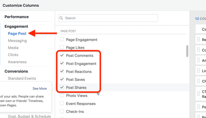 Erstellen Sie einen benutzerdefinierten Lead-Fortschrittsbericht im Facebook Ads Manager, Schritt 3