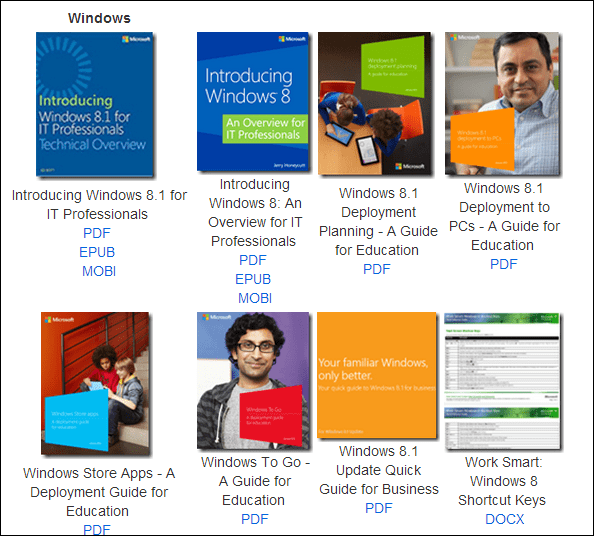 Laden Sie kostenlose Microsoft eBooks über Microsoft Software und Services herunter