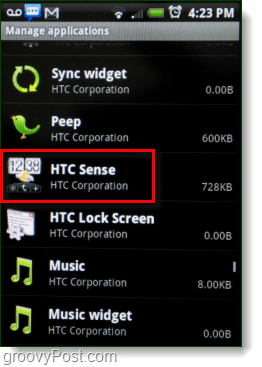 Öffnen Sie die HTC Sense-Einstellungen