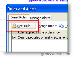 Erstellen Sie eine neue Outlook-Regel und Warnung