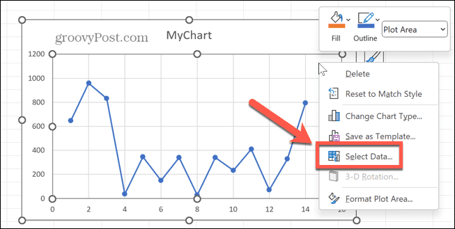 excel selektierte daten