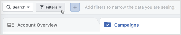 Filter für Facebook Ads Manager
