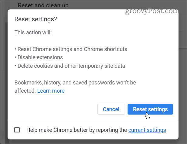 Laden Sie den Netzwerkfehler in Chrome herunter