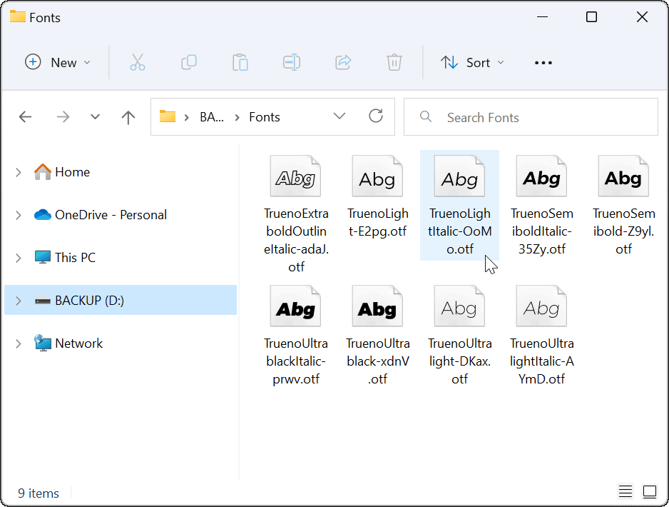 Schriftarten unter Windows 11 installieren oder deinstallieren