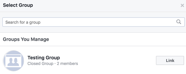 Verknüpfen Sie Ihre Facebook-Gruppe mit anderen Gruppen.
