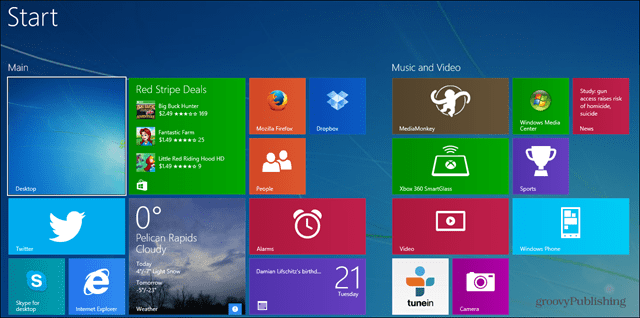 So sichern Sie den Windows 8.1-Startbildschirm und setzen ihn zurück