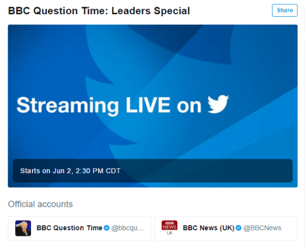 Twitter und die BBC geben erste Livestreaming-Partnerschaft bekannt.