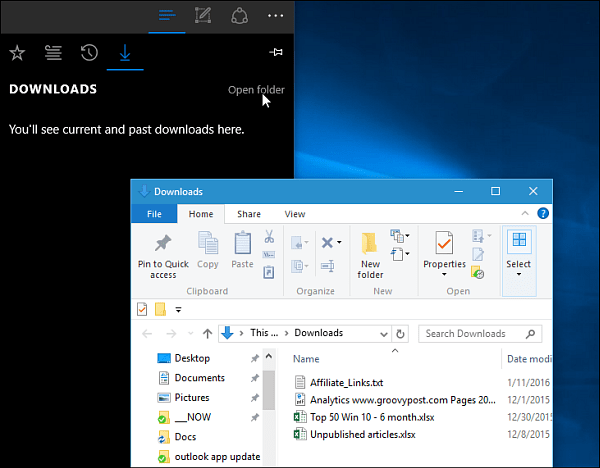 Microsoft Edge-Download-Ordner