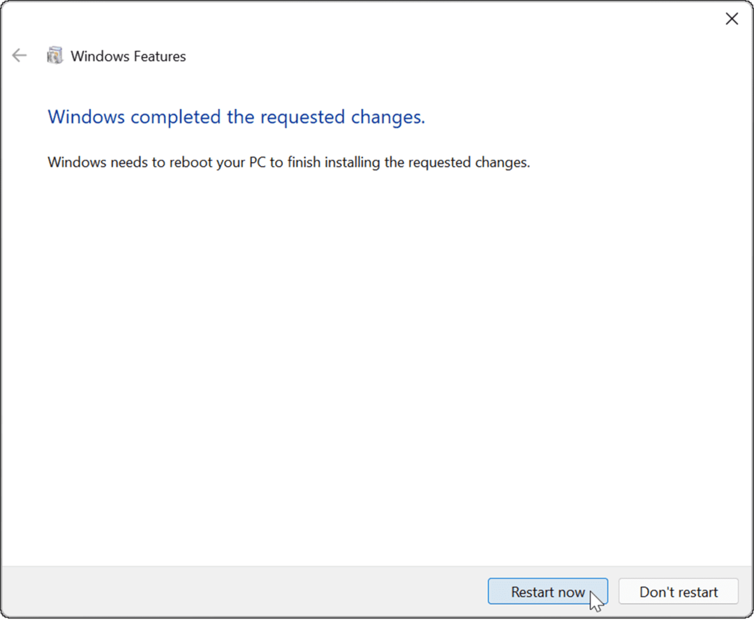 Windows-Funktionen neu starten