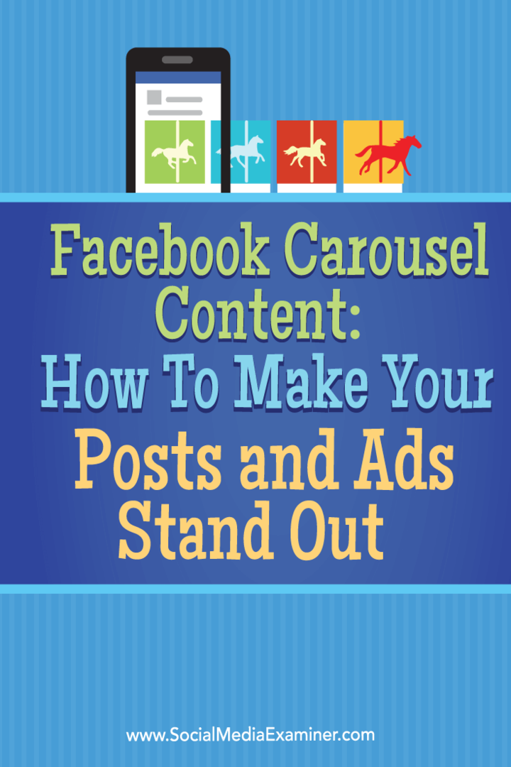 Erstellen und Verwenden von Facebook-Karussell-Anzeigen und -Postings