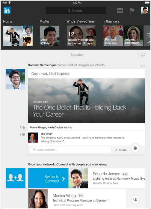 LinkedIn erfindet die iPad App neu