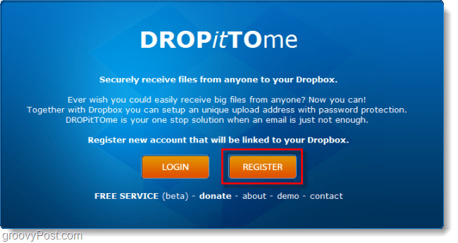 Erstellen Sie ein Dropittome-Dropbox-Upload-Konto