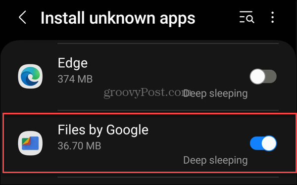 Apps-Dateien von Drittanbietern von Google