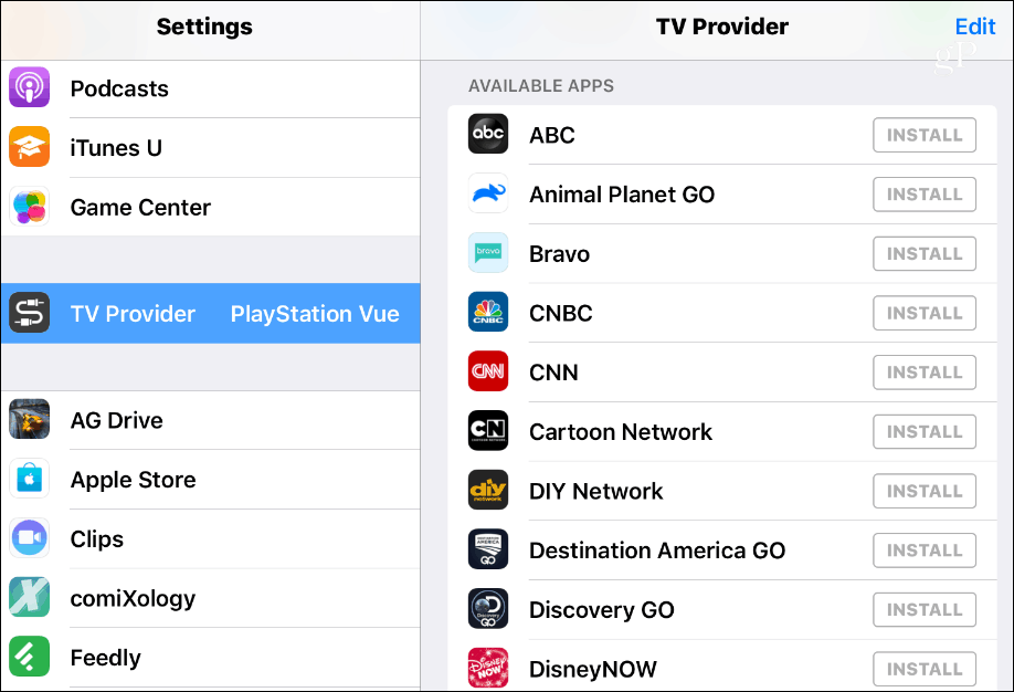 TV-Anbieter iOS Verfügbare Apps