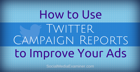 Verwenden Sie Kampagnenberichte für Twitter-Anzeigen