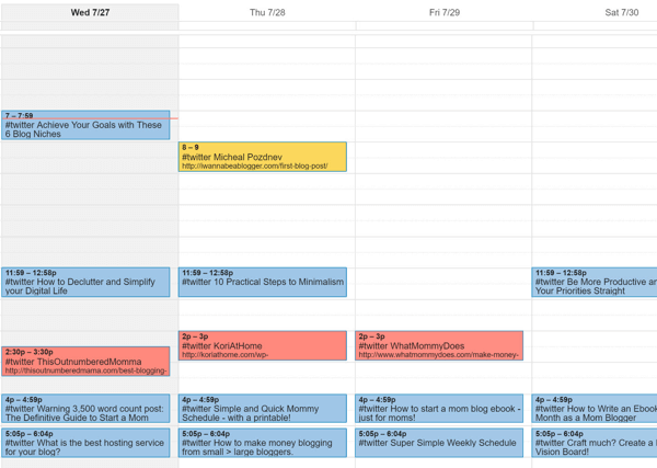 Google Content-Kalender